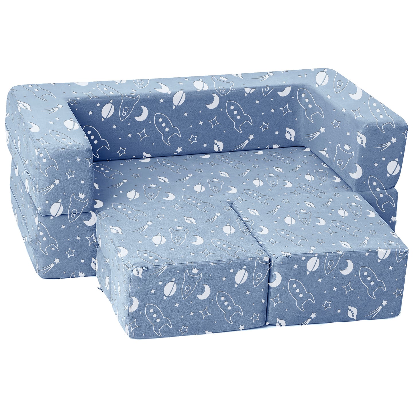 Space Glow in the Dark 4PC Nugget Couch